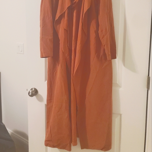 Waterfall Collar Duster with Belt Size L - Picture 6 of 6